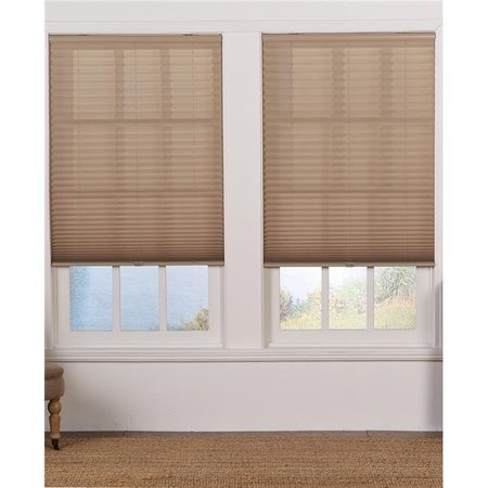 SAFE STYLES Safe Styles UBD27X48CM Cordless Light Filtering Pleated Shade; Camel - 27 x 48 in. UBD27X48CM